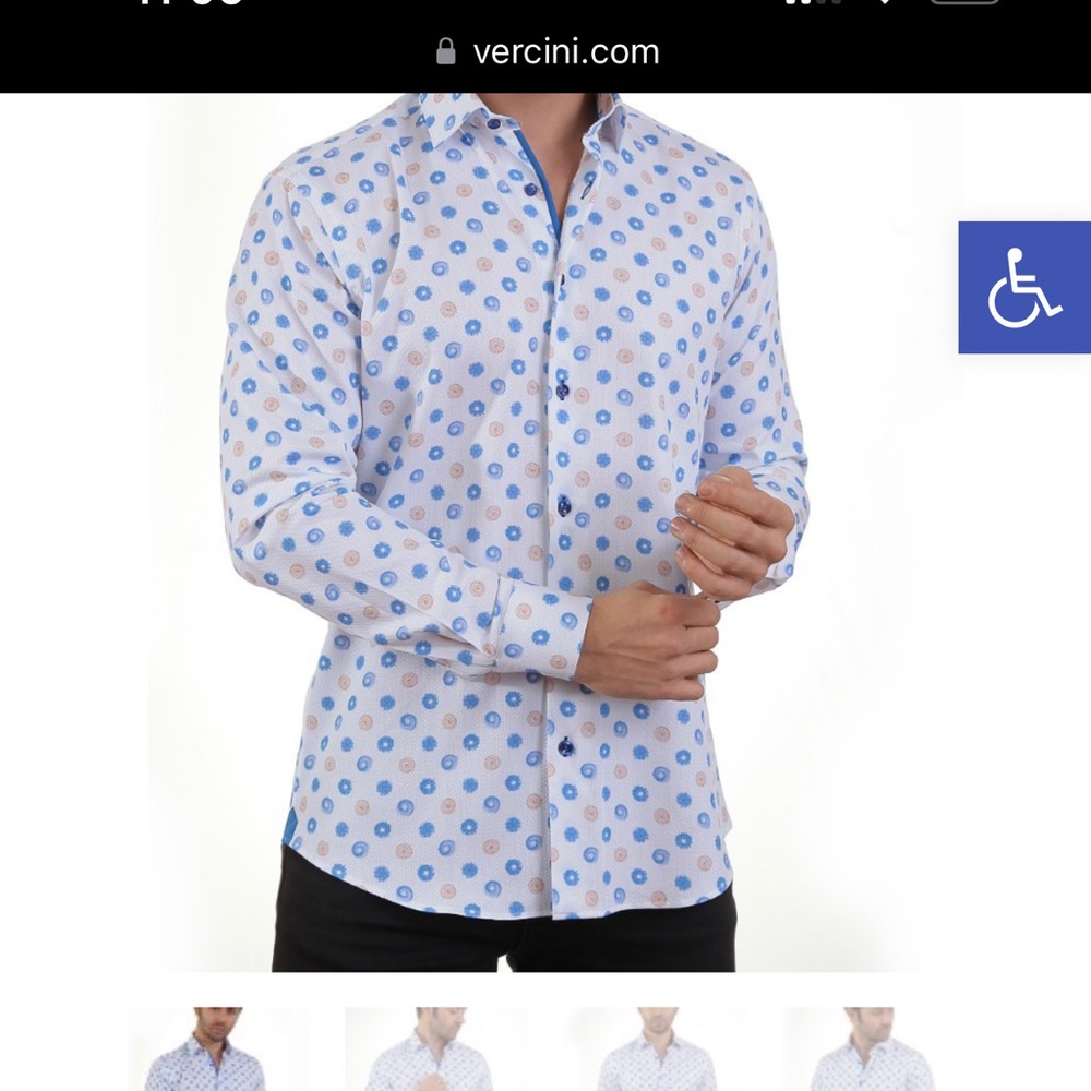 Vercini Premium dress shirt 4XL NWOT